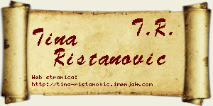 Tina Ristanović vizit kartica
